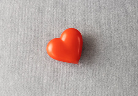 Red heart on stones. Valentines Day backgroundの写真素材