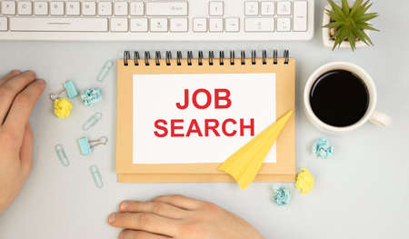 Notepad with words Job Search, business conceptの写真素材