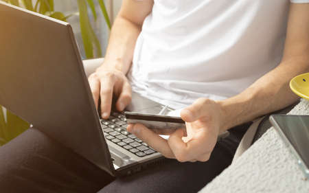 Using Laptop Online Shopping Payment Option Credit Card Successful and Continue Shopping