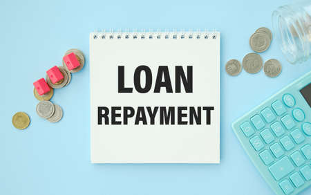 Loan Repayment word on a notebook - Finance Conceptualの写真素材