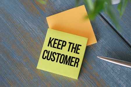 Keep the customer message, concept of customer or brand loyaltyの写真素材