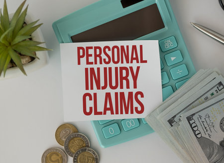 Notebook with Tools and Notes with text Personal injury claims