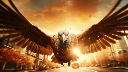 Energetic Turkey in Full Sprint, Galloping under the Warmth of the Radiant Sun with Vibrant Energyの素材