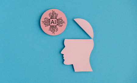 Digital Mind. Brain Artificial Intelligence Concept, AI Technology Innovation conceptの写真素材