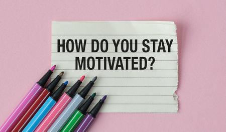 How do you stay Motivated, Message text written in a card in business conceptの写真素材