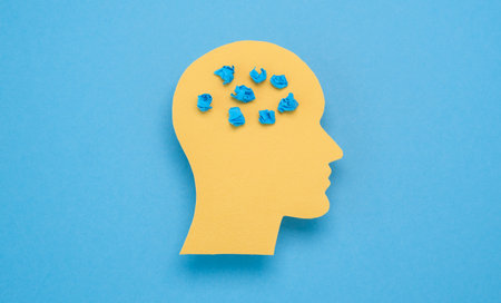 Anxiety stress in brain, overload in mind. Depression, adhd, mental health