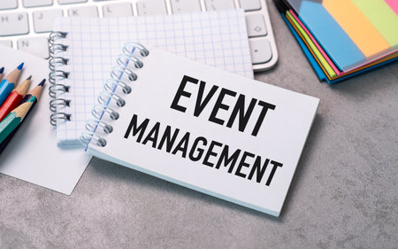 Event Management is the process of planning, organizing, and coordinating events. It involves various tasks such as budgeting, scheduling, and coordinating with vendors and suppliersの写真素材