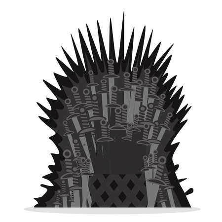 Throne of swords on a white background.のイラスト素材