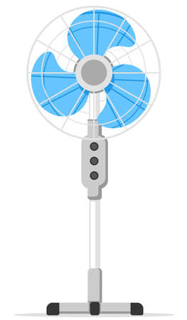 Fan for cooling air close-up on a white backgroundのイラスト素材