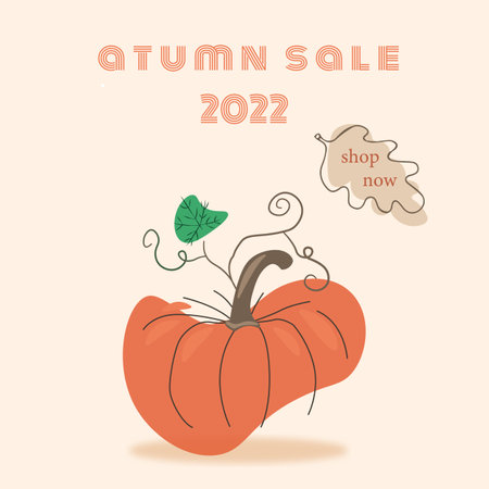 autumn invitation sale, pumpkin, outline. Elements for autumn decorative design, halloween...
