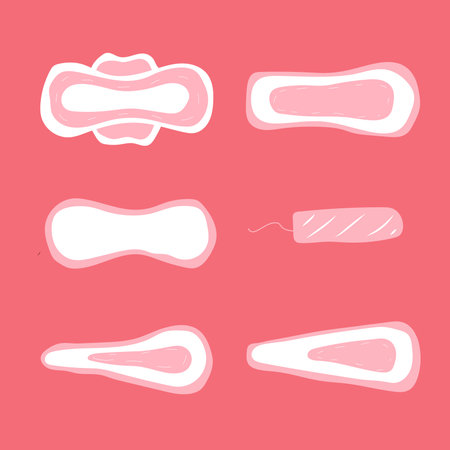 Set of gaskets, napkins.  All elements are isolatedのイラスト素材