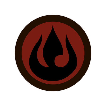 fire element sign. Vector. All elements are isolatedのイラスト素材
