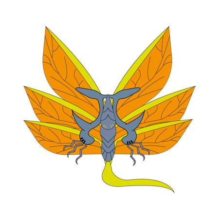 Animal with seven tails. vector illustration. All elements are isolatedのイラスト素材