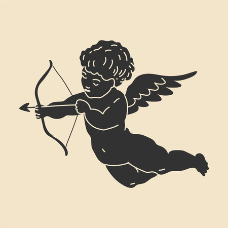 Cupid for valentine's day ancient sculpture mysticのイラスト素材