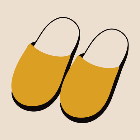 Cozy Home Slippers in Modern Flat Designのイラスト素材
