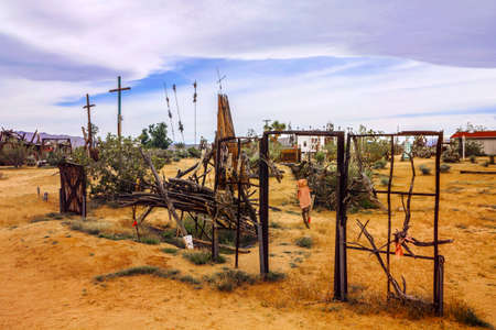 April 7, 2017 - Joshua Tree, California, USA: Set in Joshua Tree, California, Noah Purifoy's Outdoor...