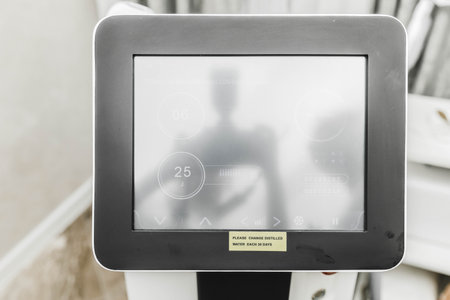 laser hair removal machine monitorの写真素材
