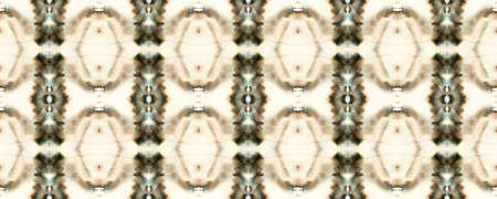 Wash Tie Dyeing. Ikat Shape Print. Creamy White Template. Shibori Dyeing. Seamless Zig Zag Design....