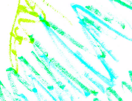 Crayon Doodles. Mint Asymmetric Texture. Aqua Relaxing Canvas. Wax Crayon Paint. Modern Abstract...