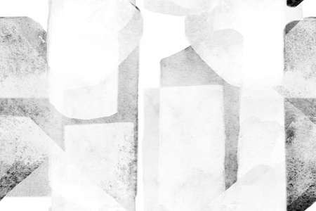 Geometry Organic. Camo Seamless. Gray Angular Shapes. Artistic Avant Garde Background. Bauhaus...