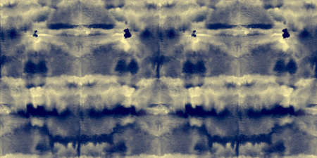 Seamless Tie and Dye Texture. Ethnic Abstract. Bohemian Floral Pattern. Indigo Hippie Borders....
