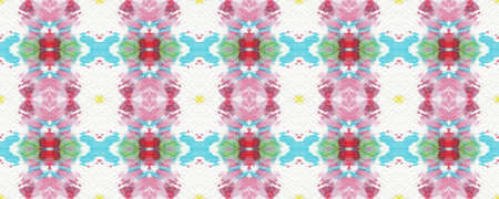 Seamless Tie and Dye Texture. Ethnic Abstract. Floral Psychedelic Prints. Multicolor Hippie Borders....