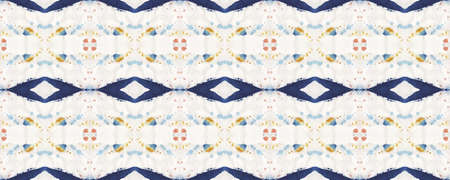 Tie Dye Background. Ethnic Pattern. Geo Psychedelic Ornament. Blue Hippie Prints. Creative Textile...