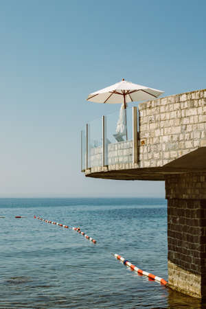 Amazing view of the Adriatic sea near Budva, Montenegro. Travel destination in Montenegro.の写真素材