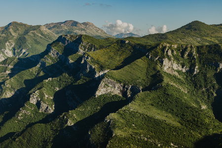 Amazing view of mountains in Montenegro. Nature background. Mountain landscape.の写真素材