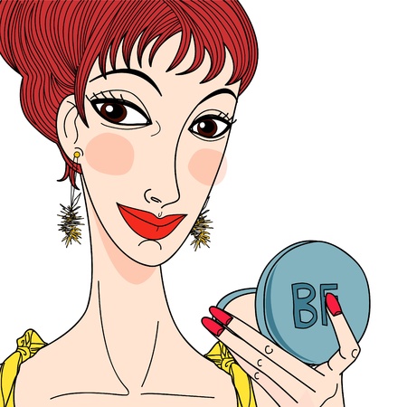 woman makeup のイラスト素材