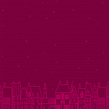 village wallpaper Imageのイラスト素材