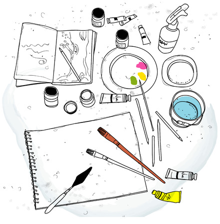 art suppliesのイラスト素材