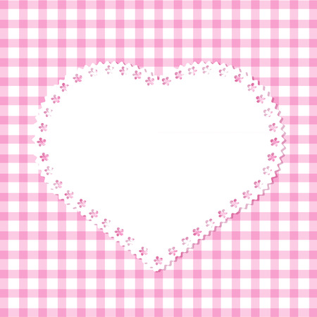 grid lace heartのイラスト素材