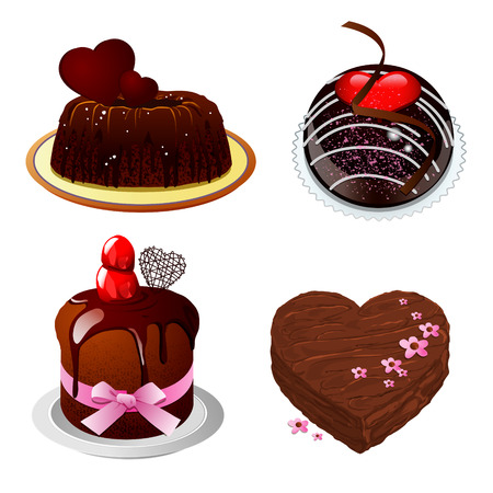 chocolate cakeのイラスト素材