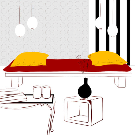 relaxation roomのイラスト素材