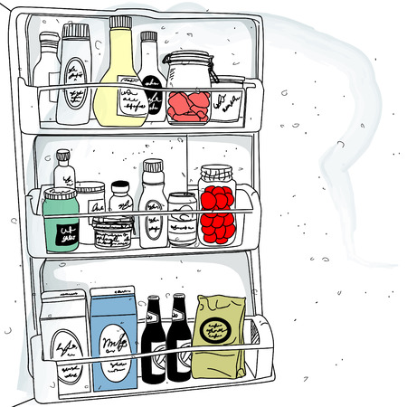 In the refrigeratorのイラスト素材