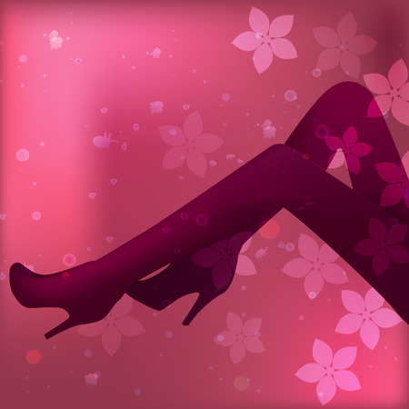 silhouette beautiful legsのイラスト素材