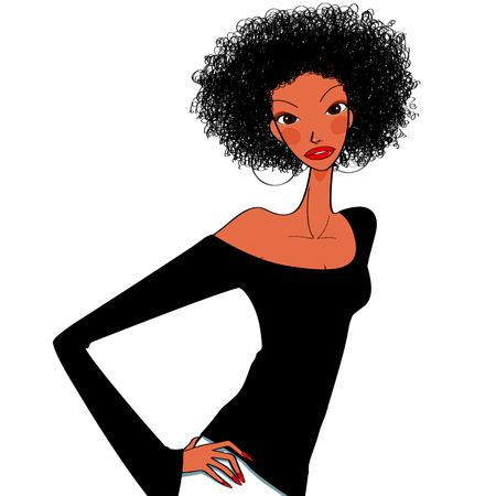 funky girl styleのイラスト素材