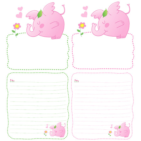 pink baby elephant, pink baby elephant taleのイラスト素材