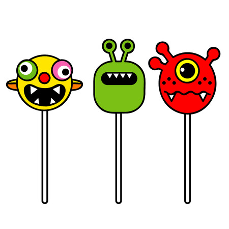 monster pop, humorous lollipops boogerのイラスト素材