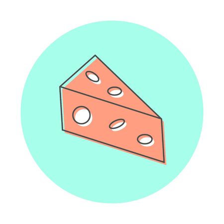 Icon cheese. Line logo style, website design elementのイラスト素材