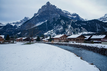 Winter landscape in Switzerland