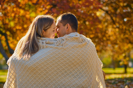 Beautiful couple man woman in loveの写真素材