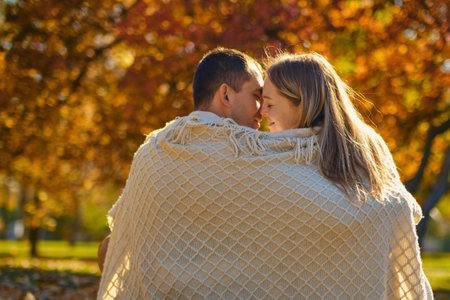 Beautiful couple man woman in loveの写真素材
