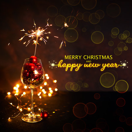 Merry Christmas and Happy New Year 2023の写真素材