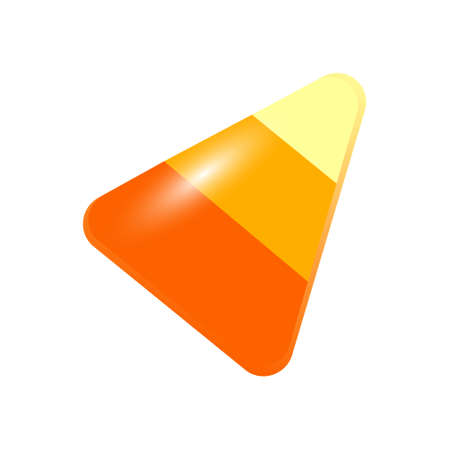 Colorful candy corn isolated on white background. Halloween sweet candy for children. Happy...