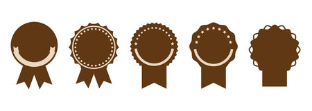 Emblem badge, circular background, visual element, used to create visual interest and enhance the branding on a business card or website. vectorset.のイラスト素材