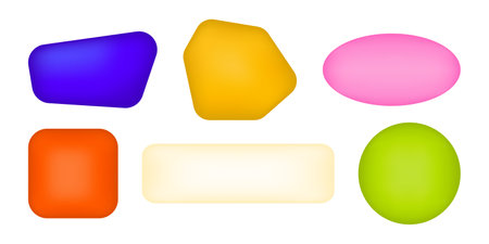 Set of 3d geometric shapes in bright colors. Abstract backgrounds for sale design, banner, poster, advertising. Square, circle, polygon. vector illustration.のイラスト素材