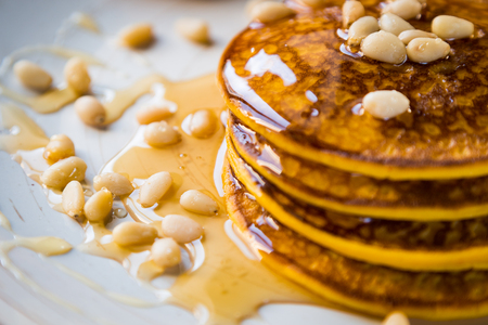 pumpkin pancakesの写真素材