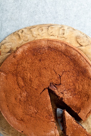 Gluten free chocolate orange cake made with ground almonds instead of flourの写真素材